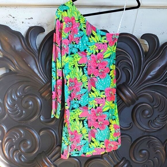 LILLY PULITZER Whitaker One-Sleeve Dress - Size XS - Picture 2 of 5